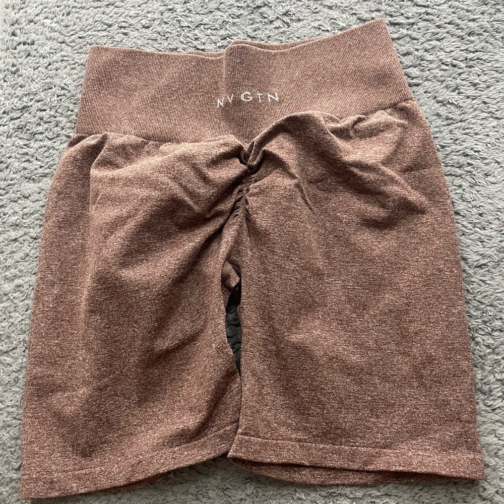 NVGTN Women's Brown Butt Scrunch Shorts